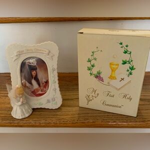 First Holy Communion Photo Frame and Figurine Set
